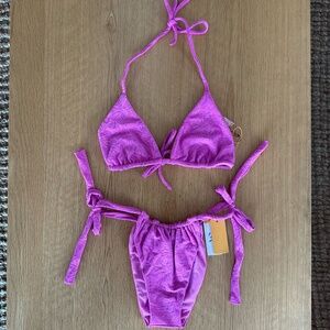 SOLKISSED REVERSIBLE FUCHSIA BIKINI